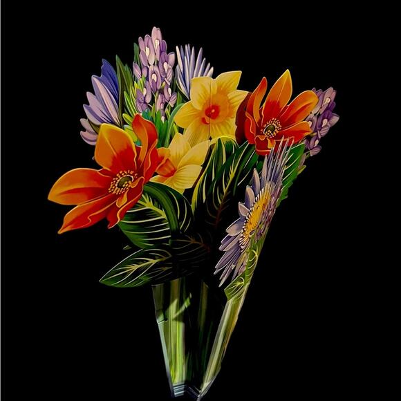 Paper Flower Bouquet and Card - Forever Flowers - Picture 3 of 8